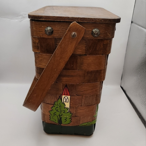 Vintage Gary Gail Dallas Wooden Purse 9 X 9.5 X 5.5 - Picture 5 of 16